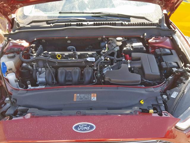 3FA6P0G79GR262009 - 2016 FORD FUSION S RED photo 7