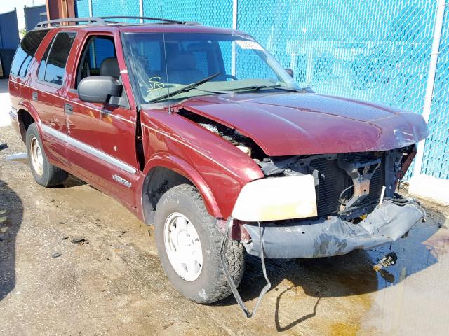 1GKCS13W6Y2221412 - 2000 GMC JIMMY MAROON photo 1