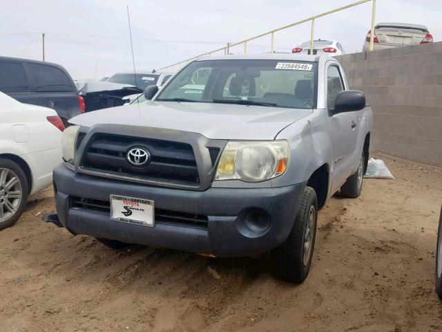 5TENX22N16Z219032 - 2006 TOYOTA TACOMA SILVER photo 2