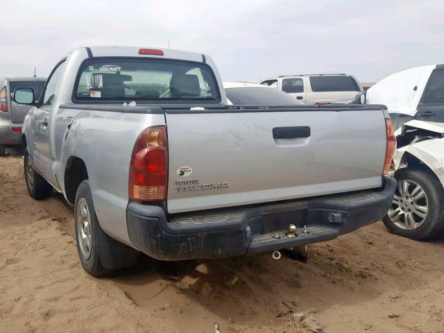 5TENX22N16Z219032 - 2006 TOYOTA TACOMA SILVER photo 3