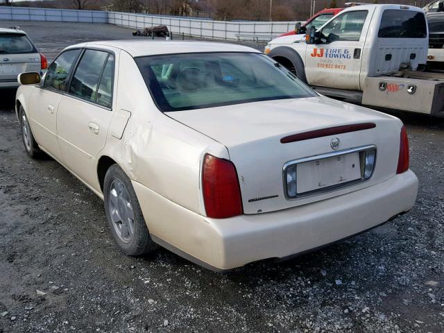 1G6KF57951U234527 - 2001 CADILLAC DEVILLE DT WHITE photo 3