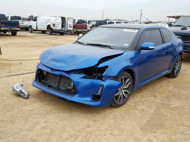 JTKJF5C70GJ020089 - 2016 TOYOTA SCION TC BLUE photo 2