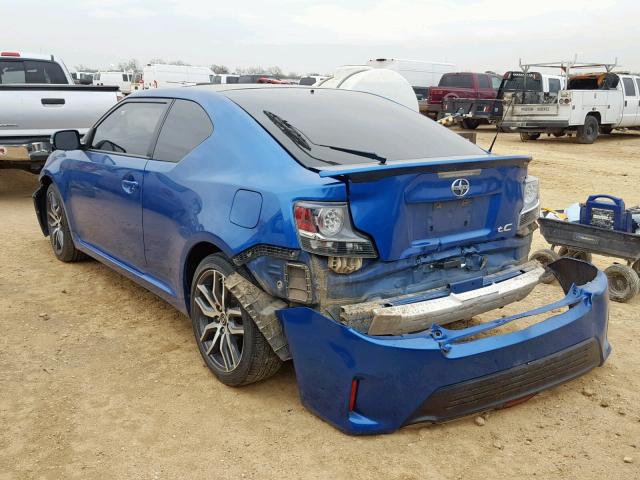 JTKJF5C70GJ020089 - 2016 TOYOTA SCION TC BLUE photo 3