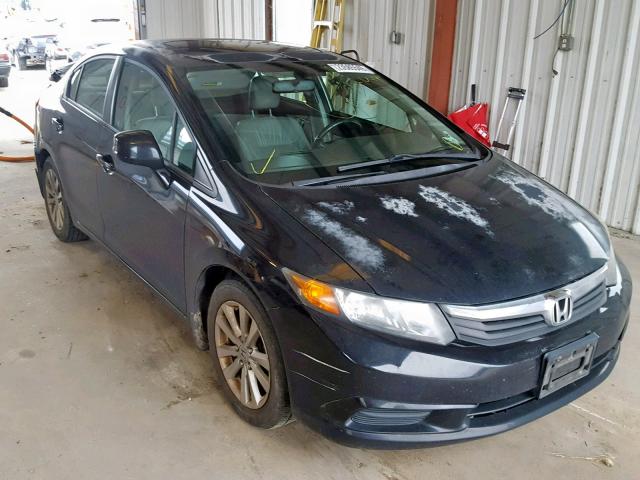 2HGFB2F90CH577389 - 2012 HONDA CIVIC EXL BLACK photo 1