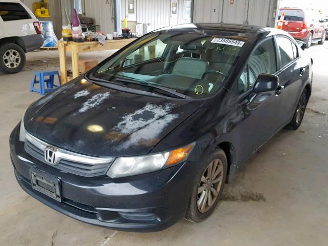 2HGFB2F90CH577389 - 2012 HONDA CIVIC EXL BLACK photo 2