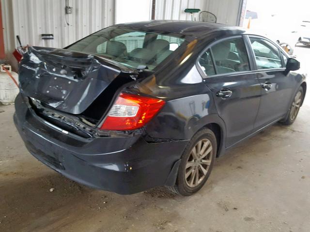 2HGFB2F90CH577389 - 2012 HONDA CIVIC EXL BLACK photo 4