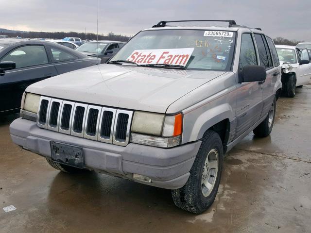 1J4GZ58Y9VC680234 - 1997 JEEP GRAND CHER GRAY photo 2