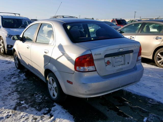 KL1TD56696B640285 - 2006 CHEVROLET AVEO BASE Gümüş foto 3