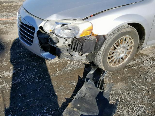 1C3EL46X94N184909 - 2004 CHRYSLER SEBRING LX SILVER photo 9