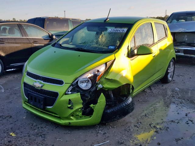 KL8CB6S98EC510343 - 2014 CHEVROLET SPARK LS GREEN photo 2