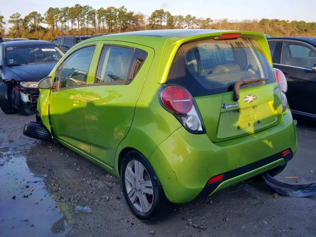 KL8CB6S98EC510343 - 2014 CHEVROLET SPARK LS GREEN photo 3