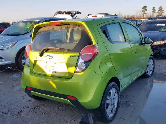 KL8CB6S98EC510343 - 2014 CHEVROLET SPARK LS GREEN photo 4