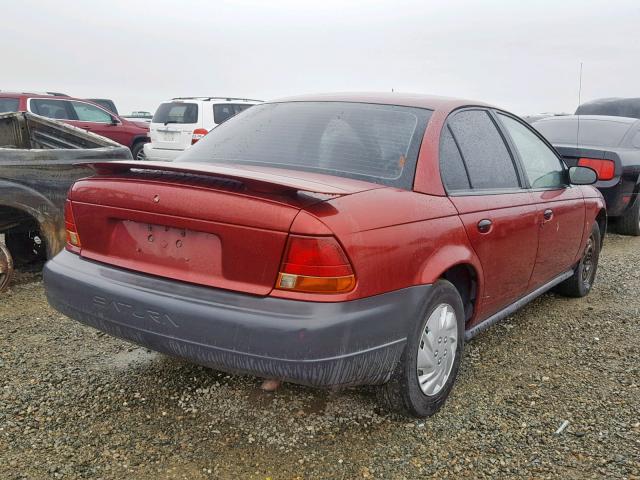 1G8ZH5286WZ121856 - 1998 SATURN SL1 MAROON photo 4