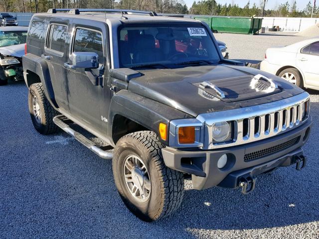 5GTDN13E378254564 - 2007 HUMMER H3 BLACK photo 1