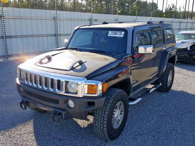 5GTDN13E378254564 - 2007 HUMMER H3 BLACK photo 2