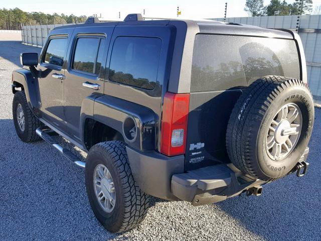 5GTDN13E378254564 - 2007 HUMMER H3 BLACK photo 3