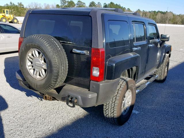 5GTDN13E378254564 - 2007 HUMMER H3 BLACK photo 4