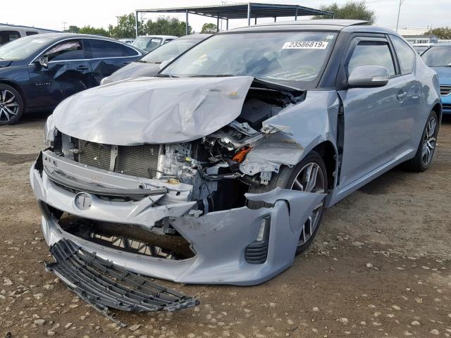 JTKJF5C76E3075390 - 2014 TOYOTA SCION TC GRAY photo 2