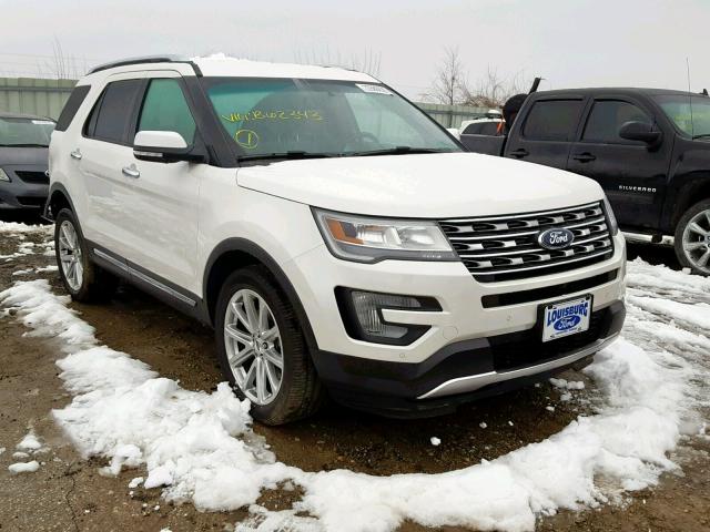 1FM5K8FH3GGB62343 - 2016 FORD EXPLORER L WHITE photo 1