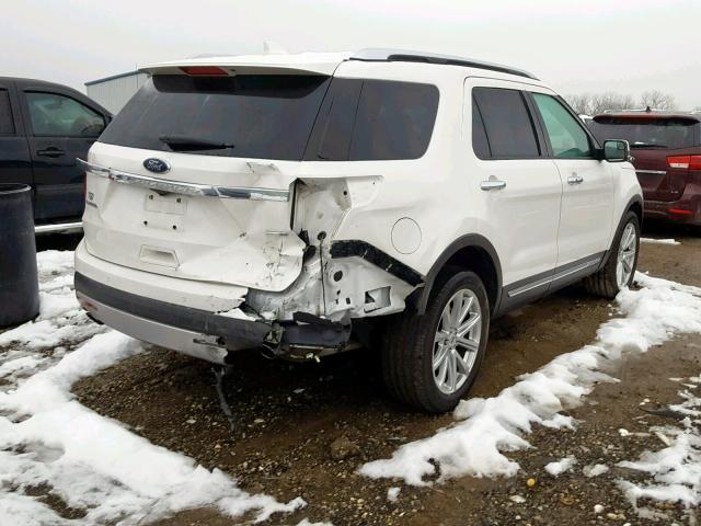 1FM5K8FH3GGB62343 - 2016 FORD EXPLORER L WHITE photo 4