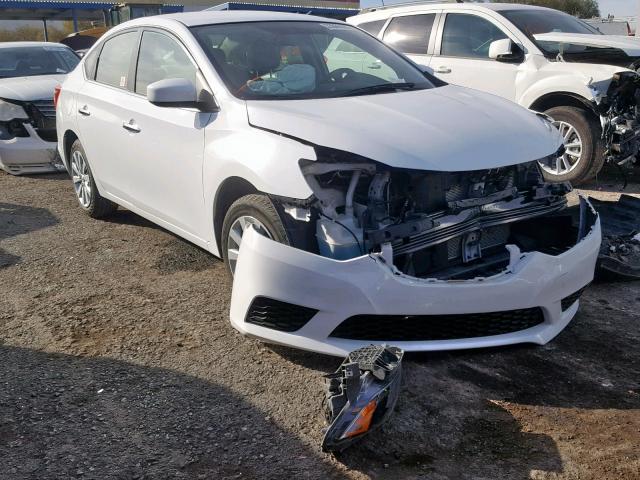 3N1AB7APXHL636736 - 2017 NISSAN SENTRA S WHITE photo 1