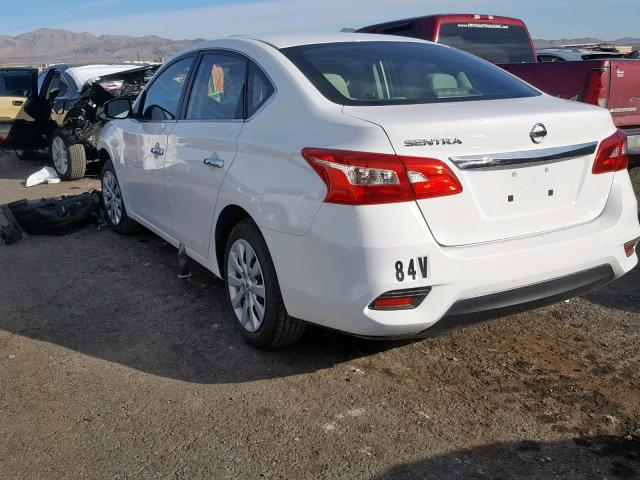 3N1AB7APXHL636736 - 2017 NISSAN SENTRA S WHITE photo 3