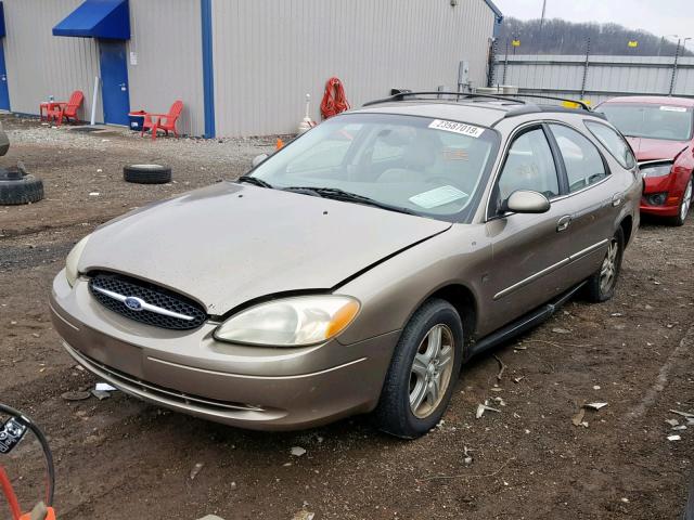 1FAHP59SX2G165313 - 2002 FORD TAURUS SEL GOLD photo 2