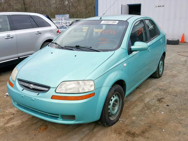 KL1TD56616B549706 - 2006 CHEVROLET AVEO BASE GREEN photo 2