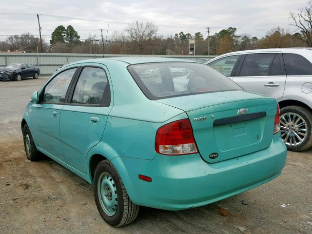 KL1TD56616B549706 - 2006 CHEVROLET AVEO BASE GREEN photo 3