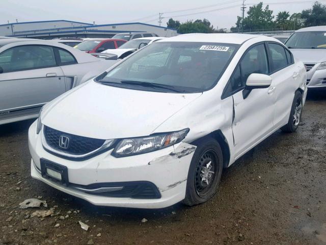 19XFB2F53FE701702 - 2015 HONDA CIVIC LX WHITE photo 2