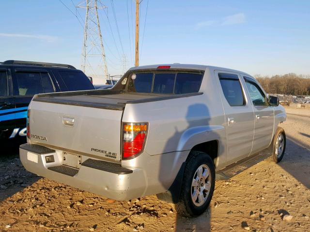 2HJYK16558H508540 - 2008 HONDA RIDGELINE SILVER photo 4