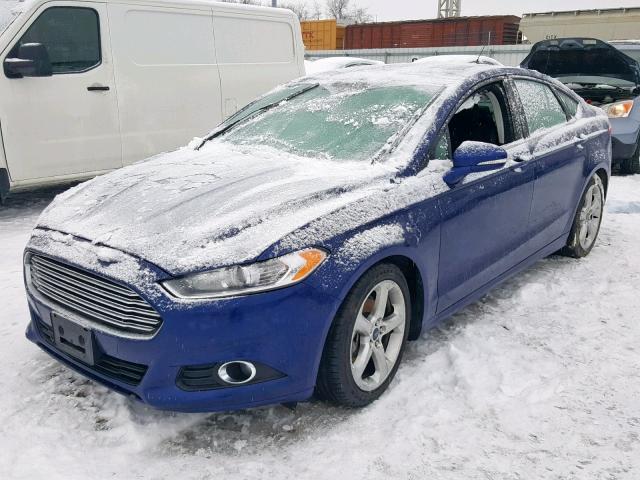 3FA6P0HD5FR263287 - 2015 FORD FUSION SE BLUE photo 2