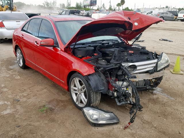 WDDGF4HB0DR286594 - 2013 MERCEDES-BENZ C 250 RED photo 1