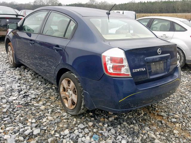 3N1AB61E38L728201 - 2008 NISSAN SENTRA 2.0 BLUE photo 3