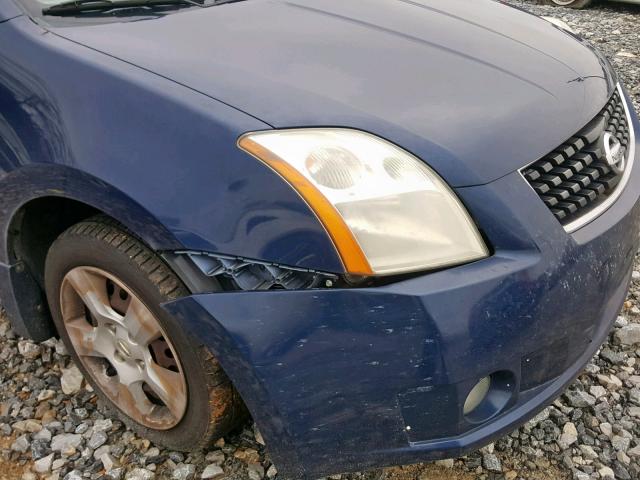 3N1AB61E38L728201 - 2008 NISSAN SENTRA 2.0 BLUE photo 9