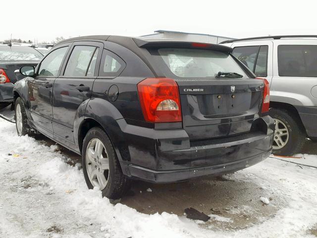 1B3HB48B37D559749 - 2007 DODGE CALIBER SX BLACK photo 3