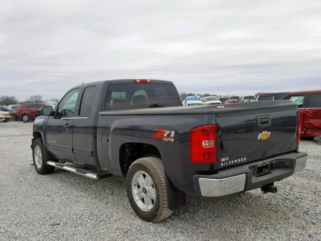 1GCSKSE38AZ239259 - 2010 CHEVROLET SILVERADO BLACK photo 3