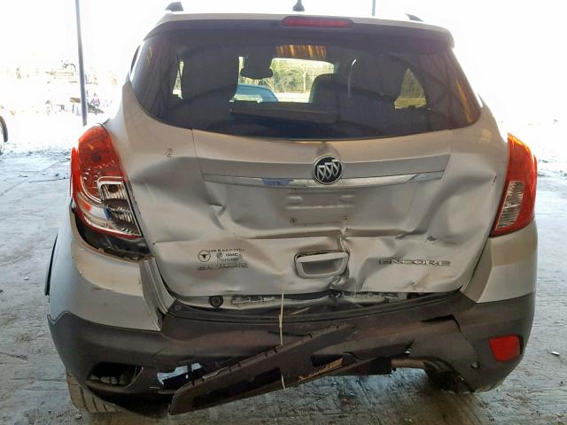 KL4CJASB4DB076789 - 2013 BUICK ENCORE SILVER photo 9