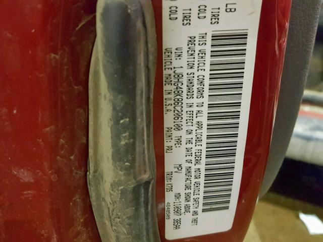 1J8HG48K86C206100 - 2006 JEEP COMMANDER Tünd qırmızı foto 10