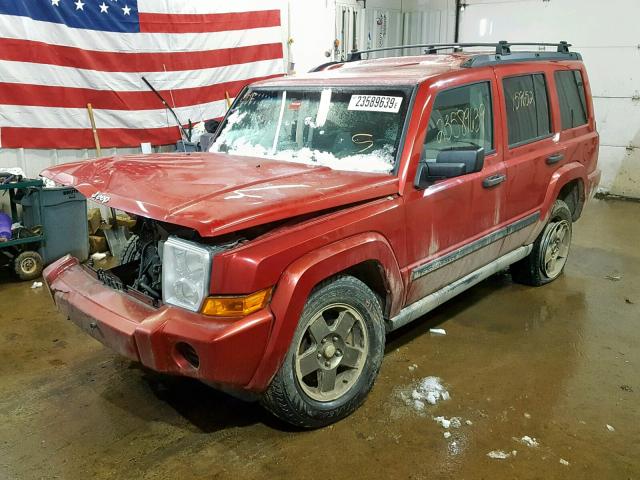 1J8HG48K86C206100 - 2006 JEEP COMMANDER Tünd qırmızı foto 2