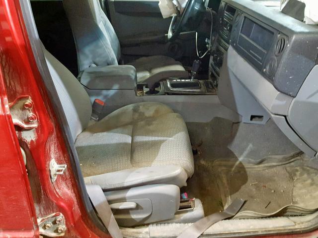 1J8HG48K86C206100 - 2006 JEEP COMMANDER Tünd qırmızı foto 5