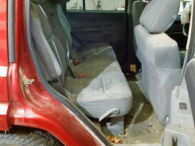 1J8HG48K86C206100 - 2006 JEEP COMMANDER Tünd qırmızı foto 6