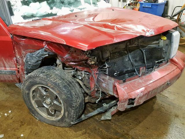 1J8HG48K86C206100 - 2006 JEEP COMMANDER Tünd qırmızı foto 9