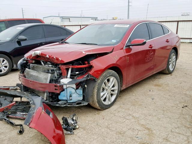 1G1ZE5ST4GF176630 - 2016 CHEVROLET MALIBU LT RED photo 2