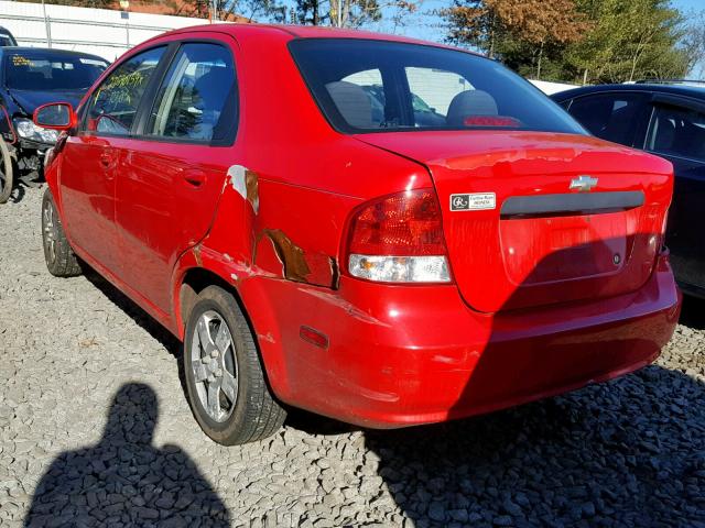 KL1TD56686B576367 - 2006 CHEVROLET AVEO BASE Qırmızı foto 3