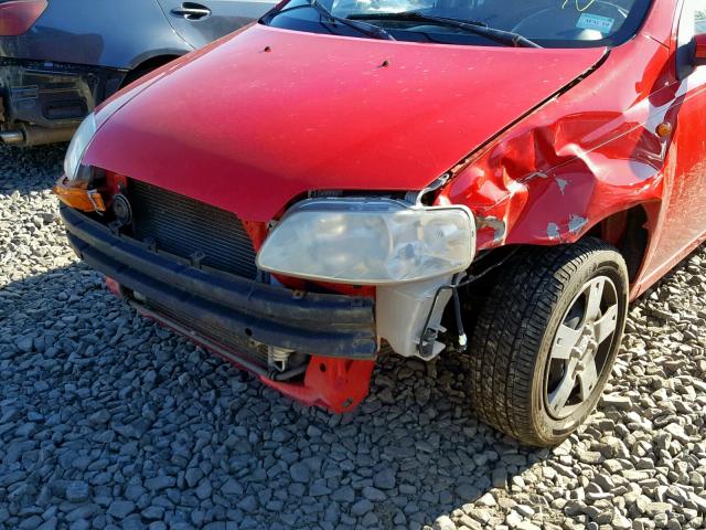 KL1TD56686B576367 - 2006 CHEVROLET AVEO BASE Qırmızı foto 9