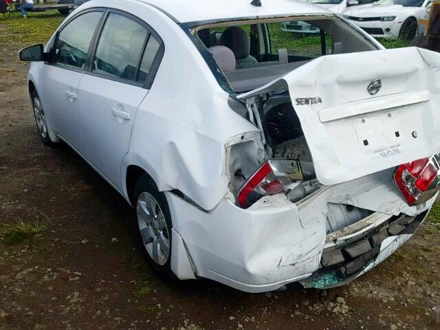 3N1AB61E19L620662 - 2009 NISSAN SENTRA 2.0 WHITE photo 3