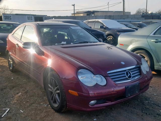 WDBRN47J02A295658 - 2002 MERCEDES-BENZ C 230K SPO MAROON photo 1