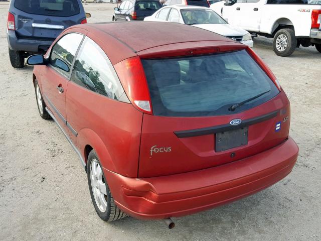 3FAHP31381R139891 - 2001 FORD FOCUS ZX3 RED photo 3