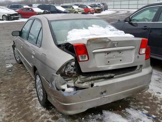 2HGES16544H526725 - 2004 HONDA CIVIC LX GOLD photo 3